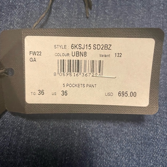 **SOLD** Giorgio Armani Five Pocket Sli Fit Jeans Light Blue - Picture 11 of 15